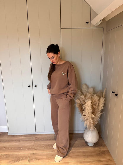 2 delige comfy set bruin