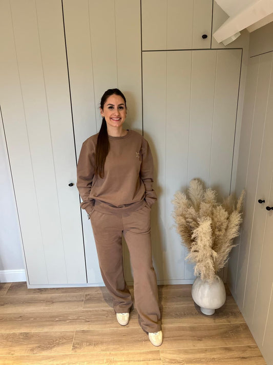 2 delige comfy set bruin