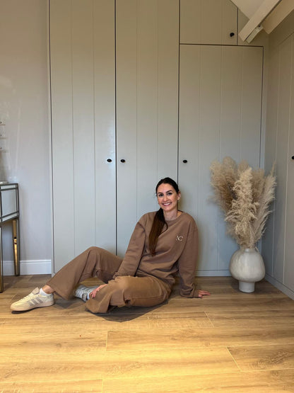 2 delige comfy set bruin