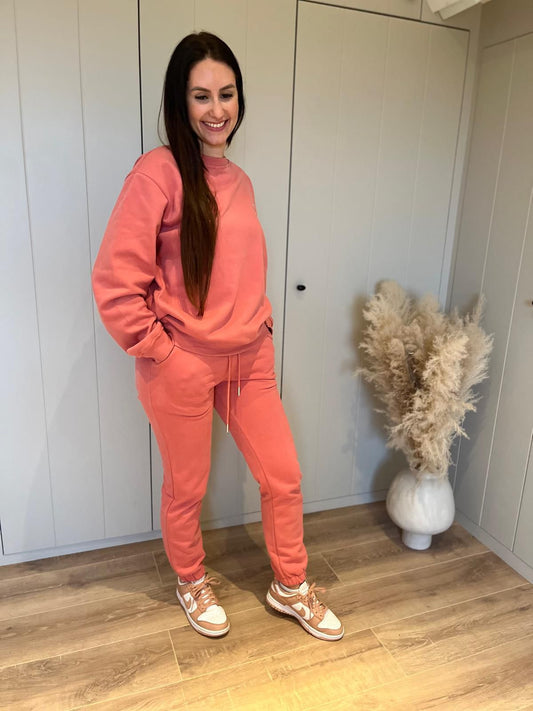 2 delige comfy set koraal